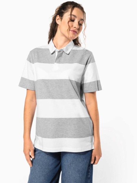 Polos à personnaliser KARIBAN Polo rugby rayé manches courtes unisexe 