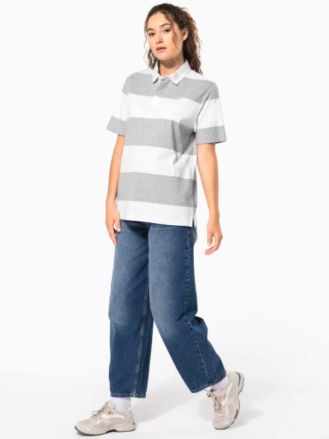 Polos à personnaliser KARIBAN Polo rugby rayé manches courtes unisexe 