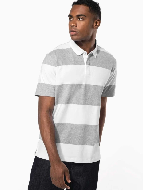 Polos à personnaliser KARIBAN Polo rugby rayé manches courtes unisexe 