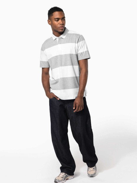 Polos à personnaliser KARIBAN Polo rugby rayé manches courtes unisexe 