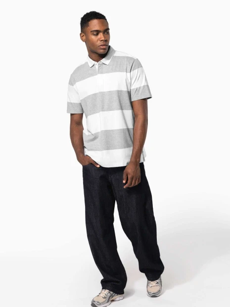 Polos à personnaliser KARIBAN Polo rugby rayé manches courtes unisexe 