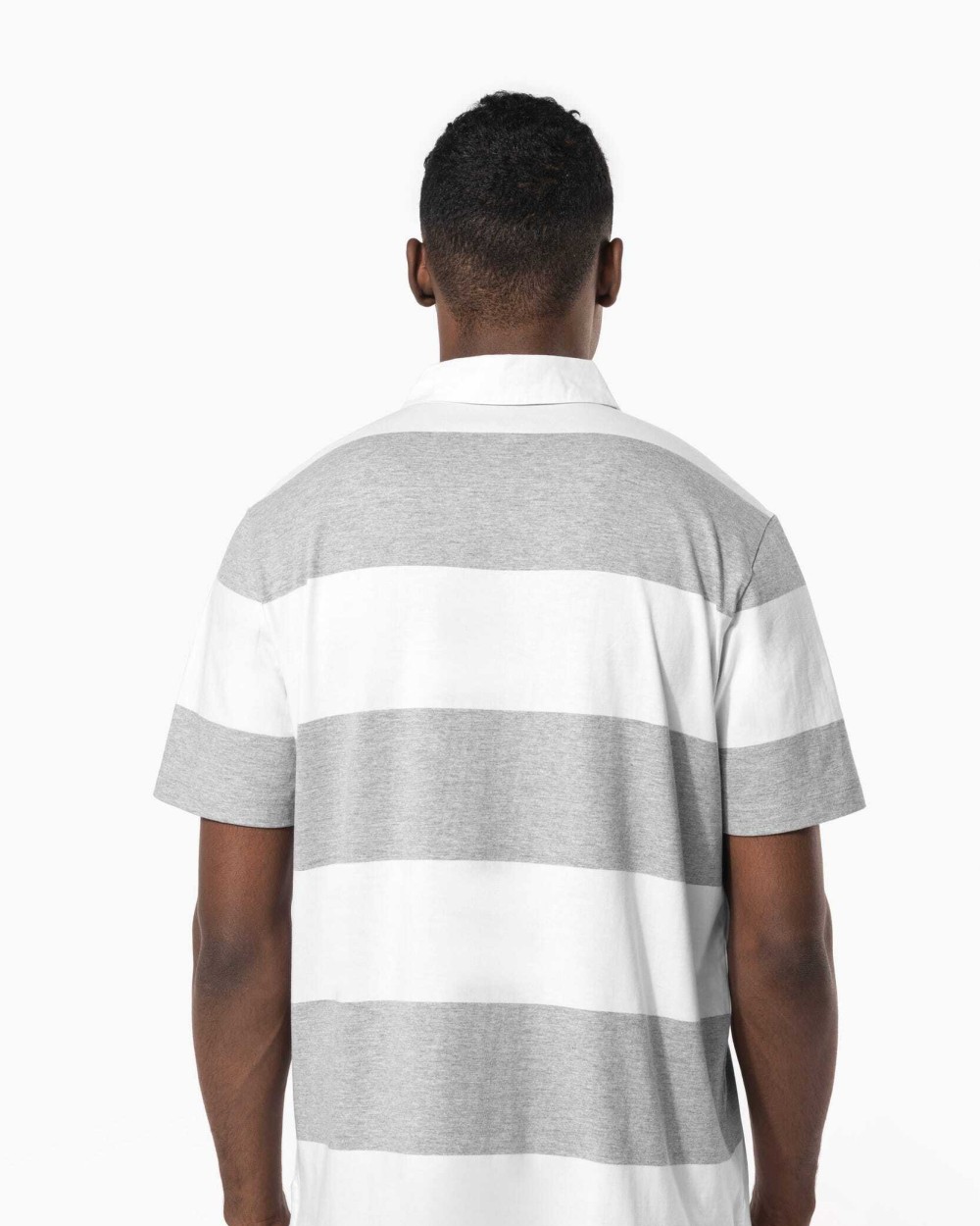 KARIBAN Gestreiftes Polohemd mit kurzen Ärmeln, Unisex Poloshirts personalisierbar