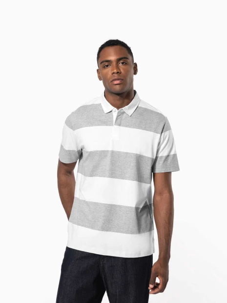 Polos à personnaliser KARIBAN Polo rugby rayé manches courtes unisexe 