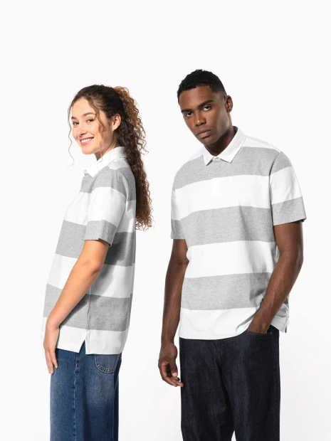 Polos à personnaliser KARIBAN Polo rugby rayé manches courtes unisexe 