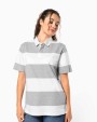 KARIBAN Gestreiftes Polohemd mit kurzen Ärmeln, Unisex Poloshirts personalisierbar