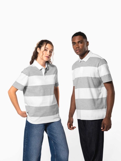 Polos à personnaliser KARIBAN Polo rugby rayé manches courtes unisexe 