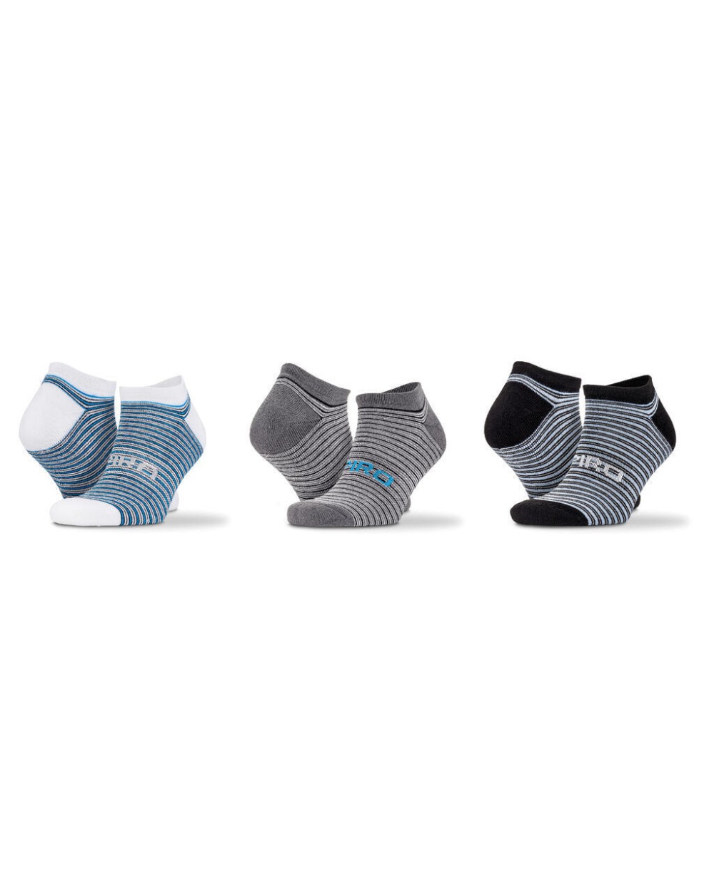 SPIRO 3-Pack Mixed Stripe Sneaker Socks Unterhosen personalisierbar