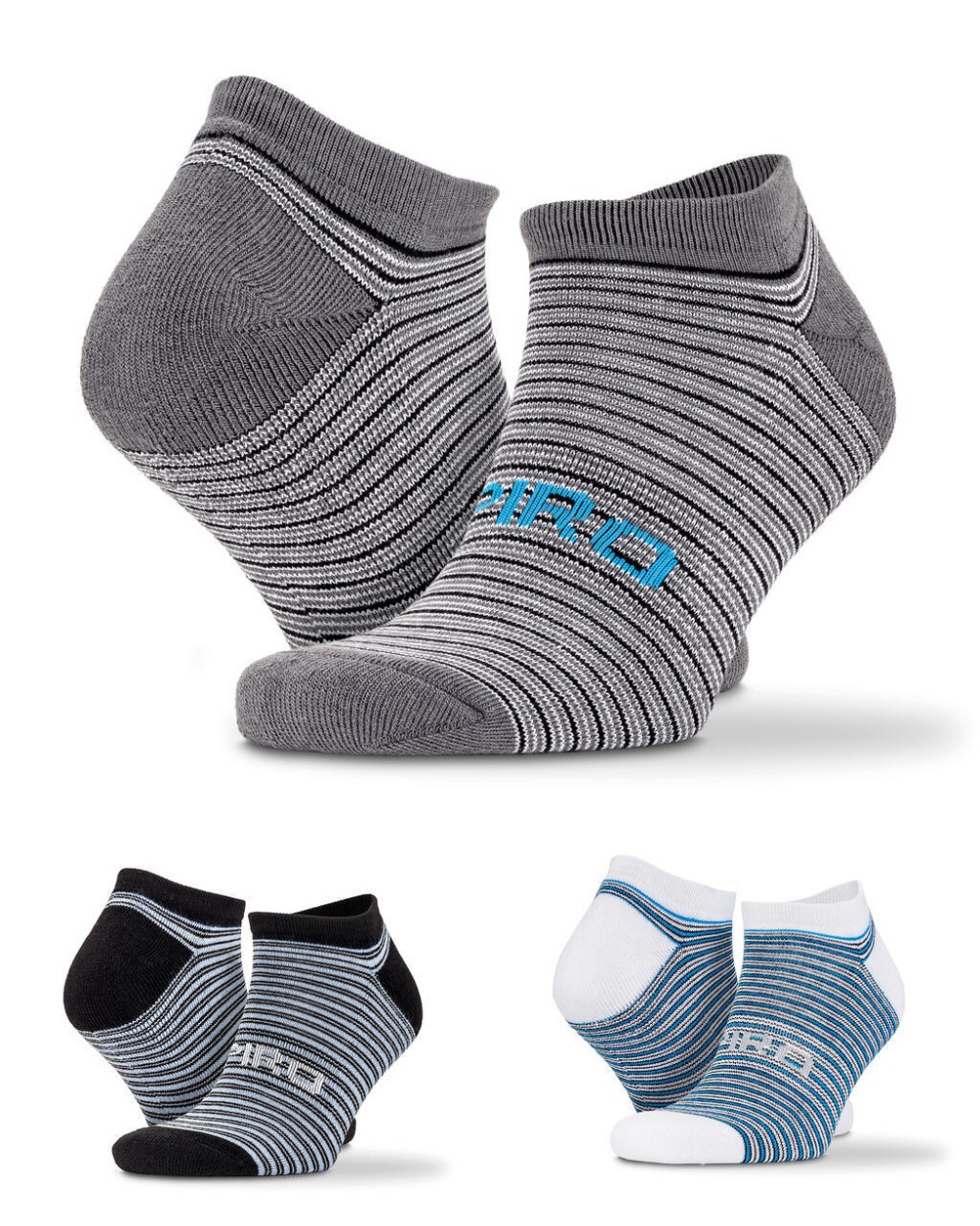 Ondergoed SPIRO 3-Pack Mixed Stripe Sneaker Socks voor bedrukking &amp; borduring