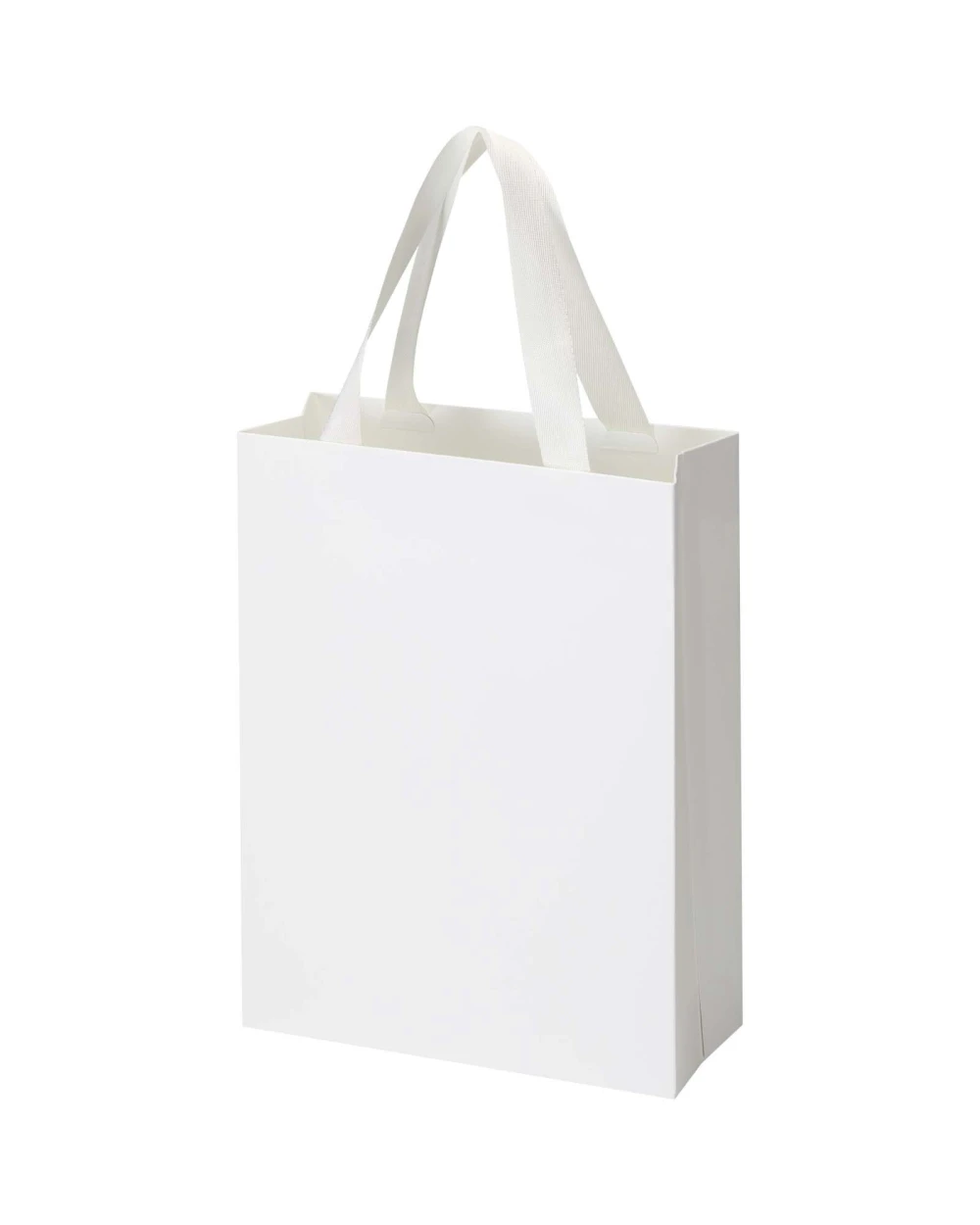 Tassen & Zakken 4DO Smartfold papieren tas van 210 g/m² met lintgrepen en een glanzende laminaatlaag - 24 x 10 x 32 cm voor bedrukking &amp; borduring