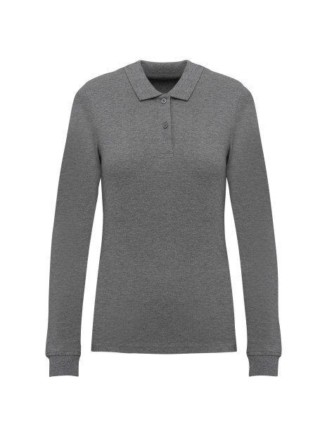 KARIBAN Polo piqué manches longues Bio180 femme /api/colors/5fcefcdd-901a-471b-86f6-fd6b6c59cd10 personnalisable