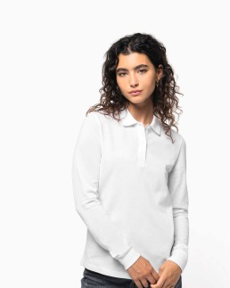 Polo piqué manches longues Bio180 femme