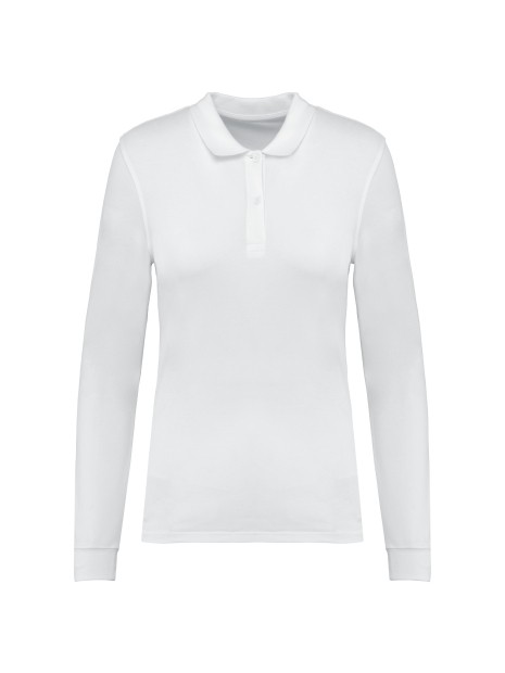 KARIBAN Polo piqué manches longues Bio180 femme /api/colors/7a92cd2d-10d2-40b4-928b-296bb7487506 personnalisable