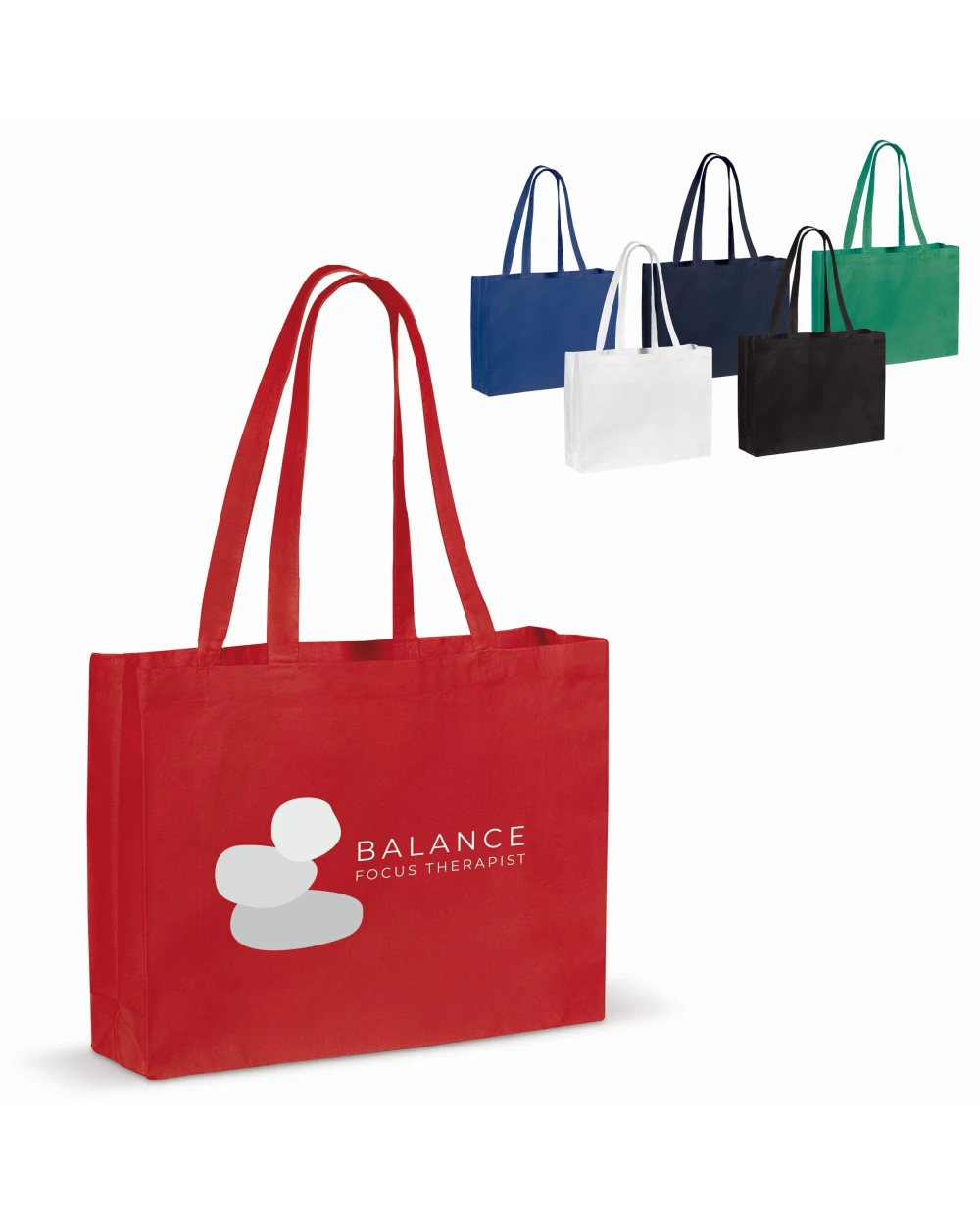 Tote bags personnalisable 4DO Recycled cotton bag with gusset 140g/m² 49x14x37cm