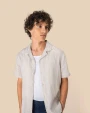 Chemises personnalisable SPASSO Chemise à col bowling en lin homme