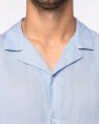 Chemises personnalisable SPASSO Chemise à col bowling en lin homme