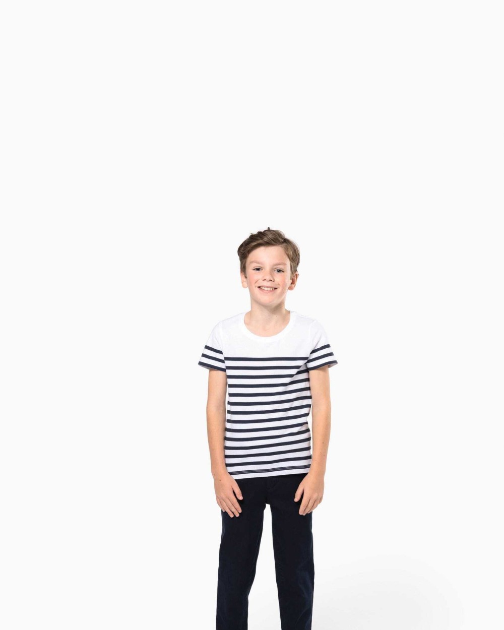T-shirts KARIBAN Matrozenshirt ronde hals Bio voor bedrukking &amp; borduring