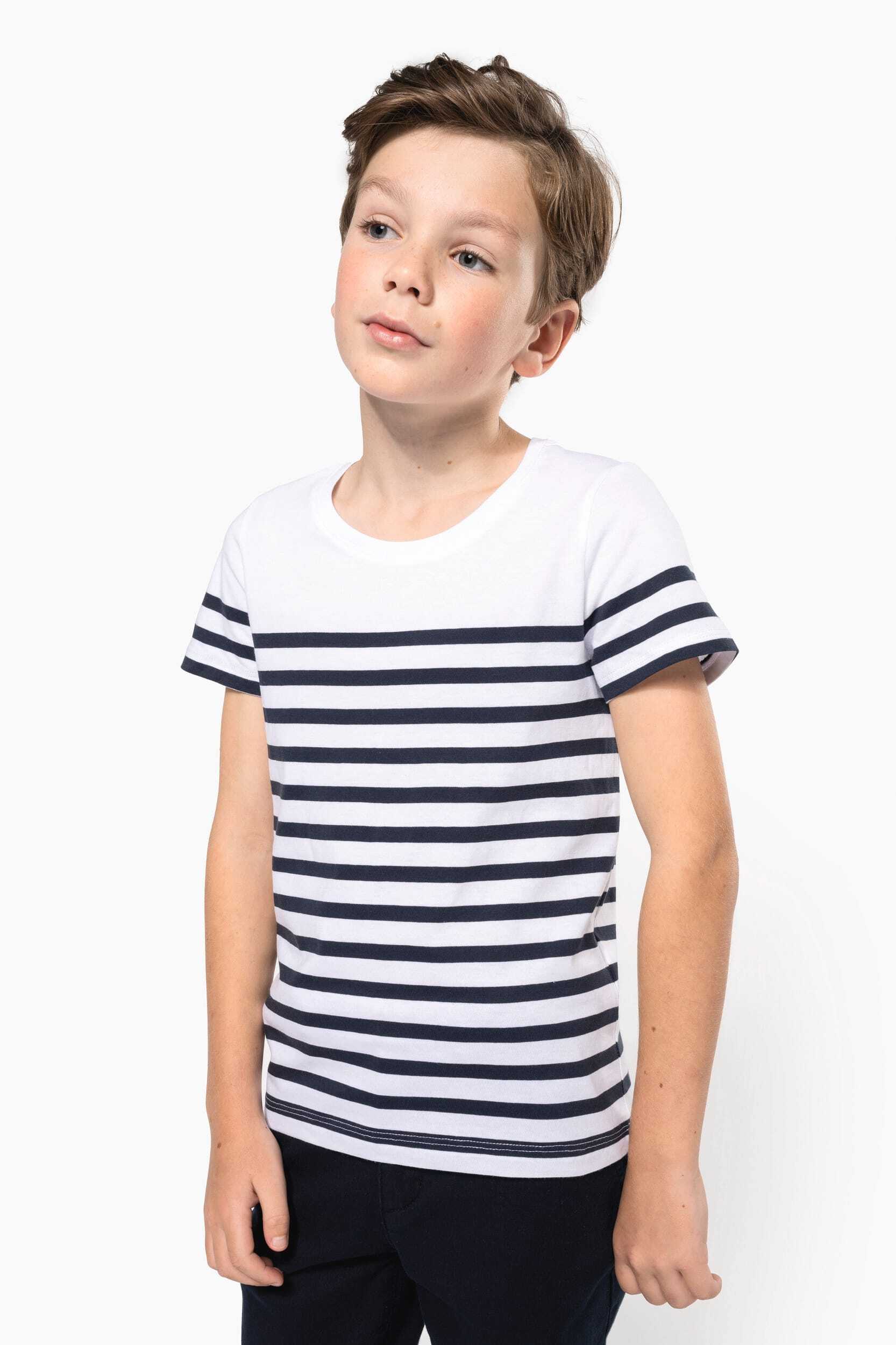 T-Shirts personnalisable KARIBAN T-shirt marin col rond Bio enfant