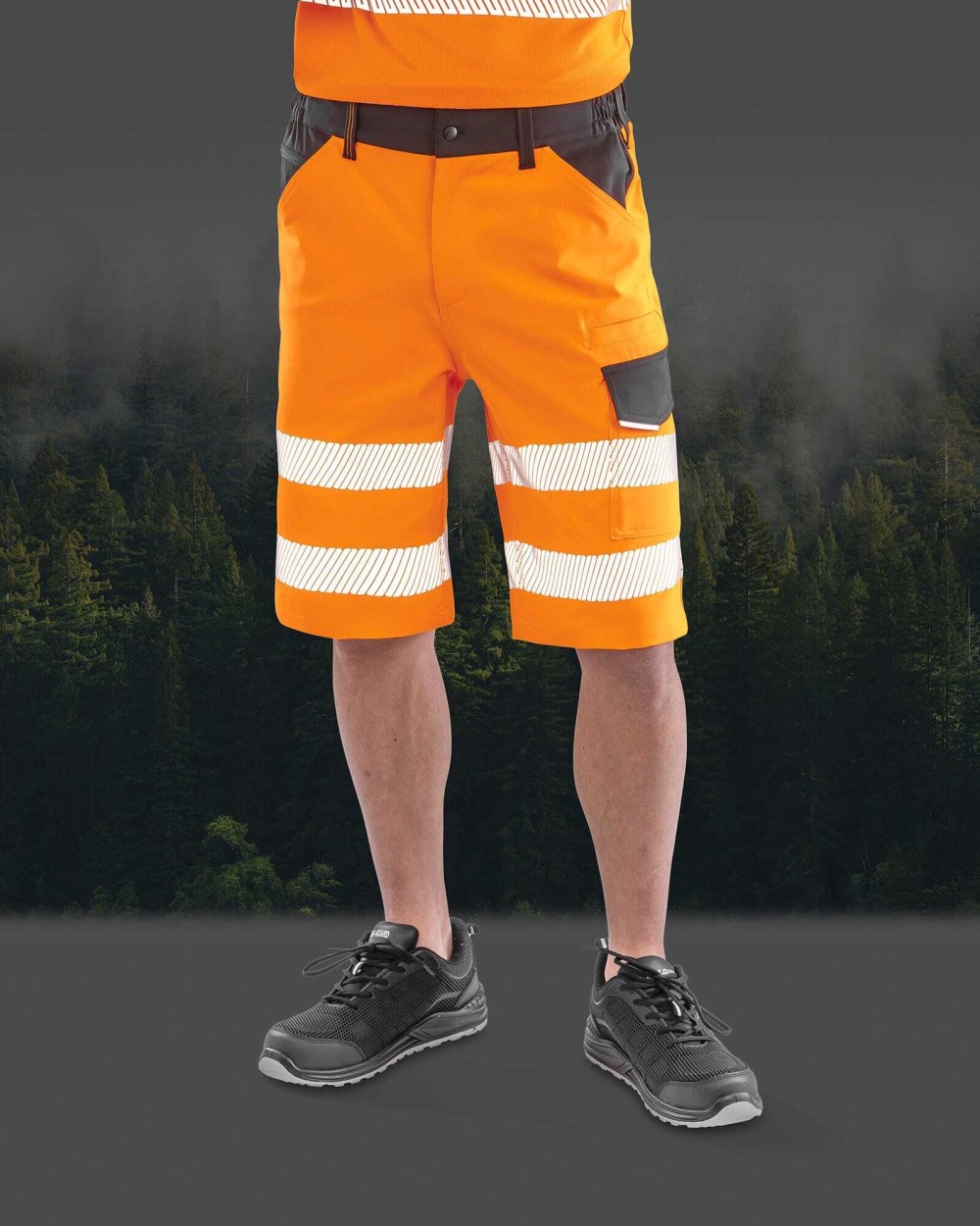 Broeken RESULT Safe-Guard gerecyclede stretch veiligheidsbermuda voor bedrukking &amp; borduring