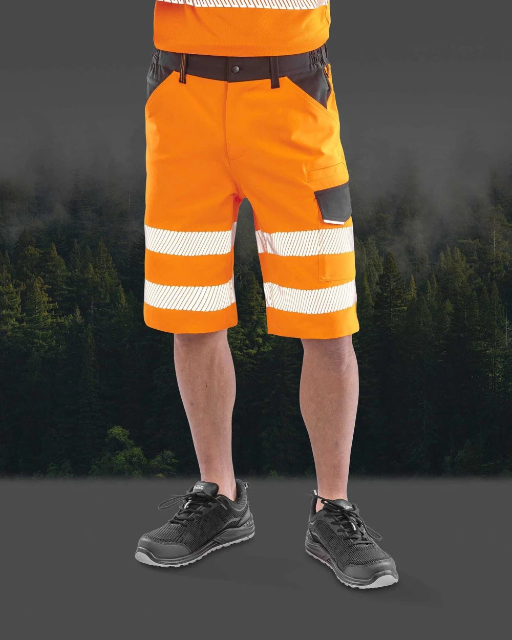 Broeken RESULT Safe-Guard gerecyclede stretch veiligheidsbermuda voor bedrukking &amp; borduring