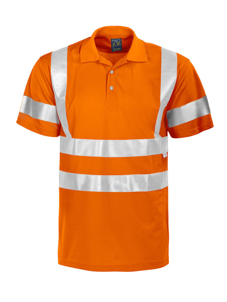Polos personnalisable PROJOB 6011 POLO PIQUE POLYESTER - EN ISO 20471 CLASSE 3