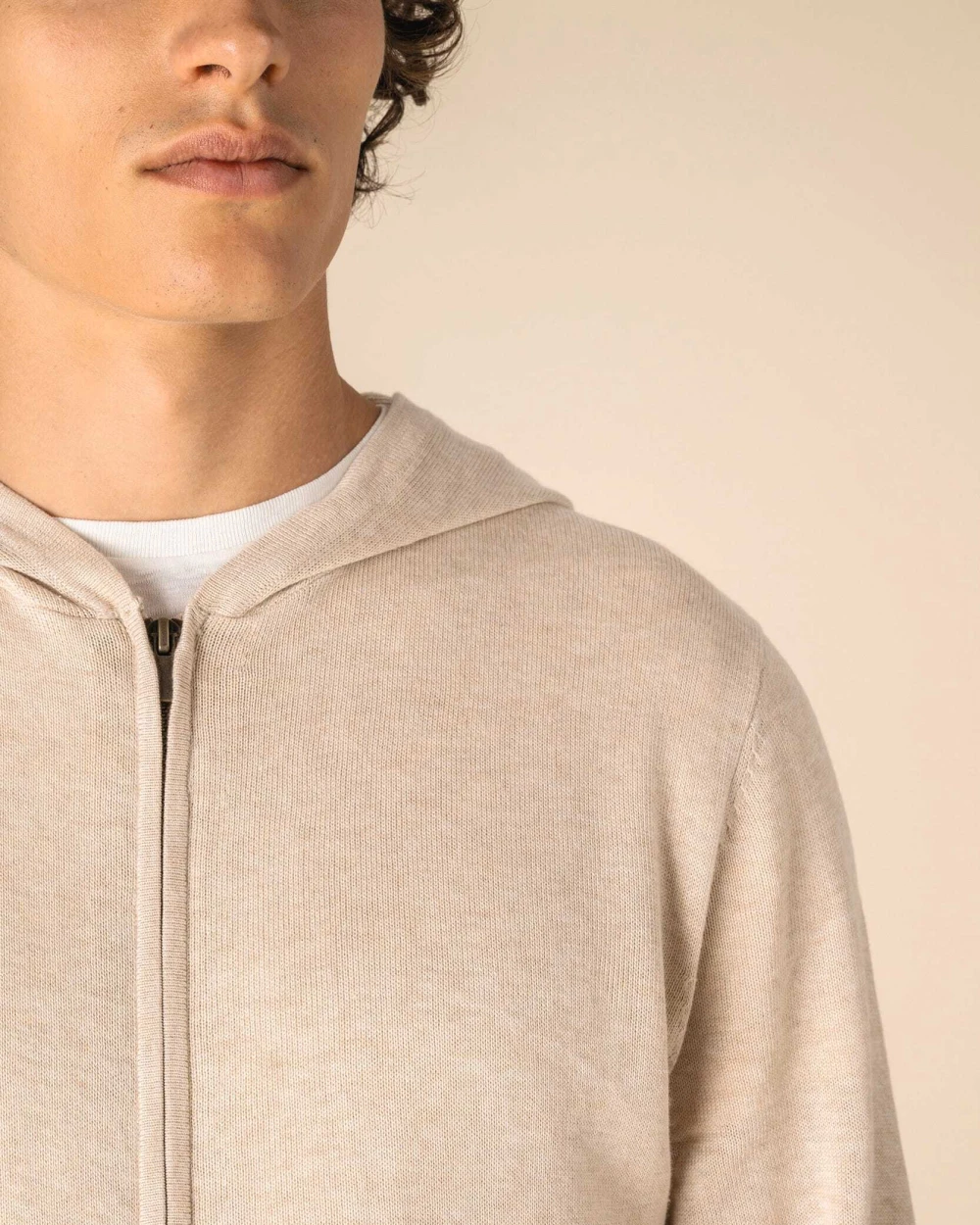 Truien SPASSO Ecologische herensweatvest met capuchon van lyocell voor bedrukking &amp; borduring
