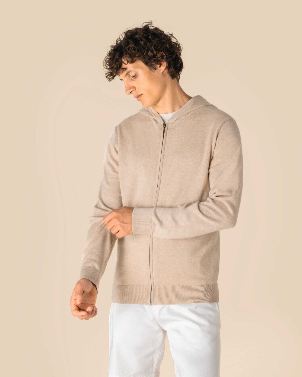 Truien SPASSO Ecologische herensweatvest met capuchon van lyocell voor bedrukking &amp; borduring