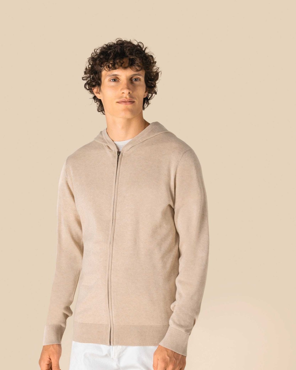 Truien SPASSO Ecologische herensweatvest met capuchon van lyocell voor bedrukking &amp; borduring