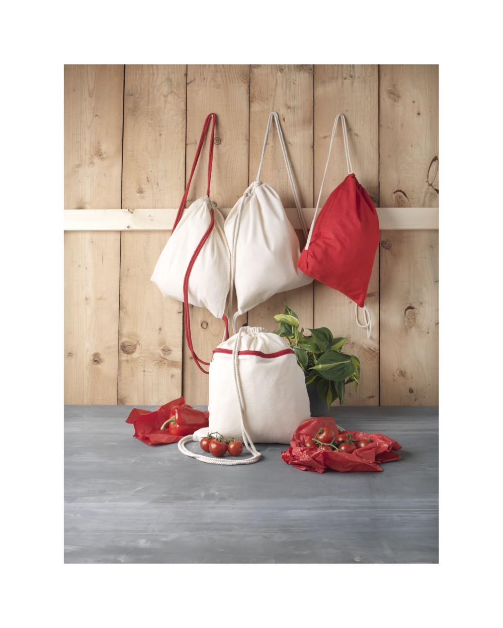 Sacs & Bagagerie personnalisable 4DO Sac à dos Oregon en coton de 140 g/m² avec cordon de serrage 5L