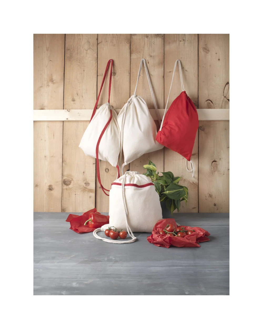4DO Oregon 140 g/m² Turnbeutel aus Baumwolle 5L Taschen personalisierbar