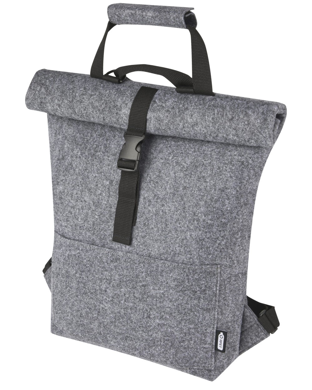 Tassen & Zakken L-MERCH Felt Roll-Top Bike Backpack voor bedrukking &amp; borduring