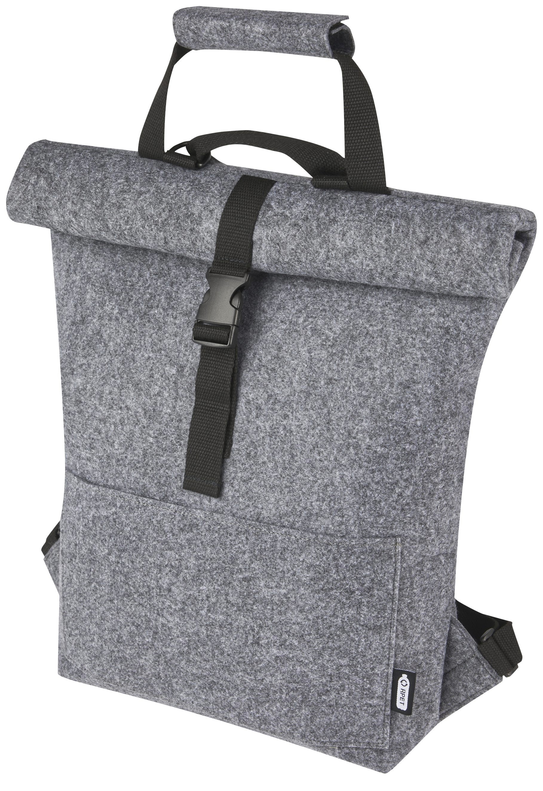 Tassen & Zakken L-MERCH Felt Roll-Top Bike Backpack voor bedrukking &amp; borduring