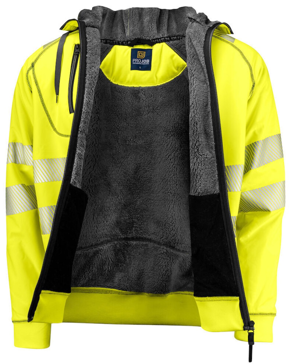 PROJOB 6130 KAPUZENJACKE EN ISO 20471 Klasse 3/2 Sweatshirts personalisierbar
