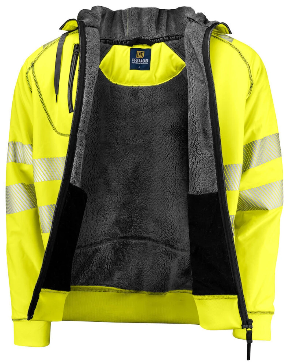 Sweaters & hoodies PROJOB 6130 SIGNALISATIEHOODIE GEVOERD EN ISO 20471 KLASSE 3/2 voor bedrukking &amp; borduring