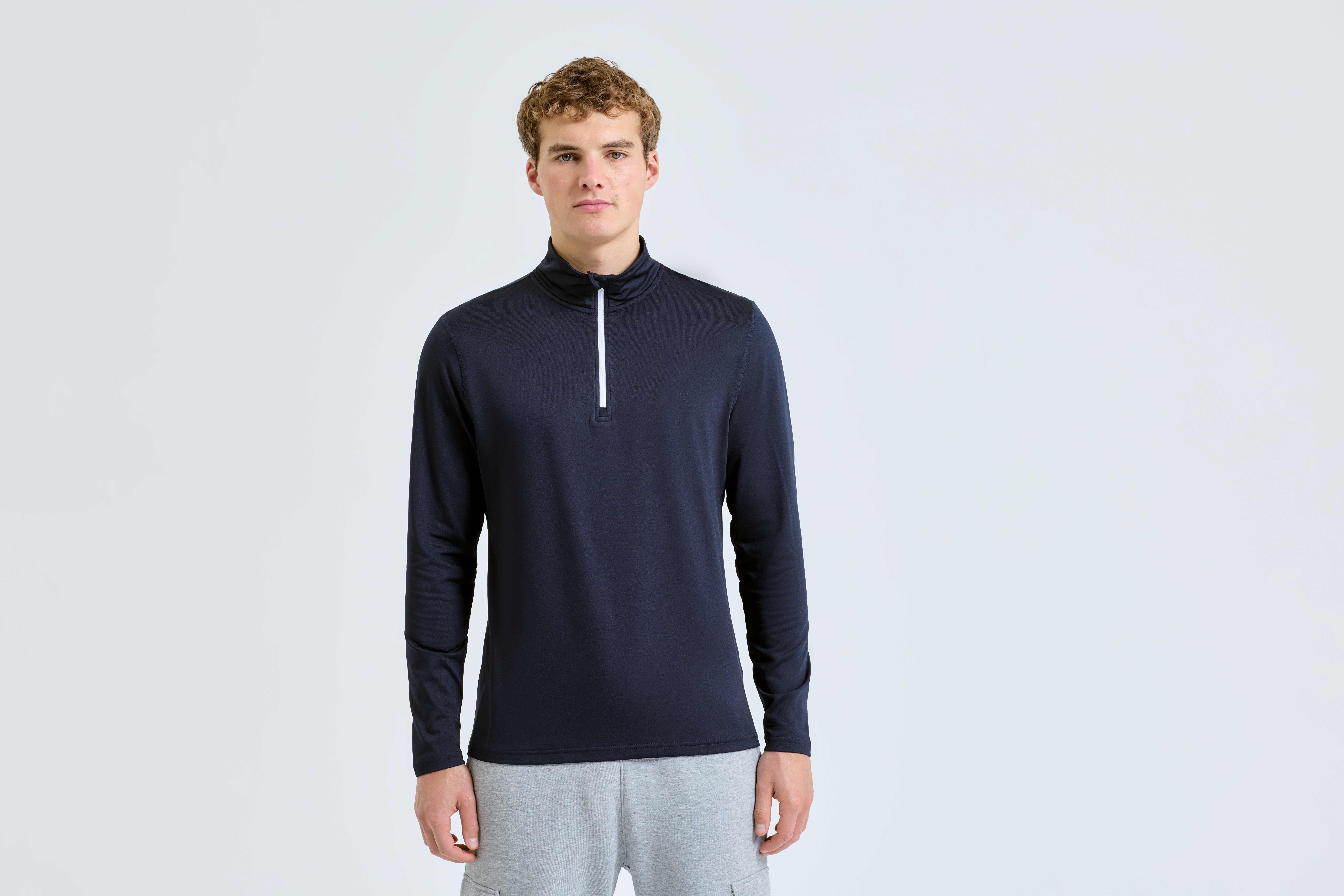 T-Shirts personnalisable TRIDRI Top en tissu gratté recyclé à ¼ de zip et à manches longues TriDri®