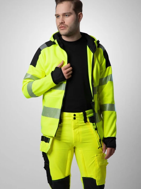 Sweat-shirts à personnaliser PROJOB 6110 SWEATSHIRT FULL ZIP CAPUCHE - EN ISO 20471 CLASSE 3/2 