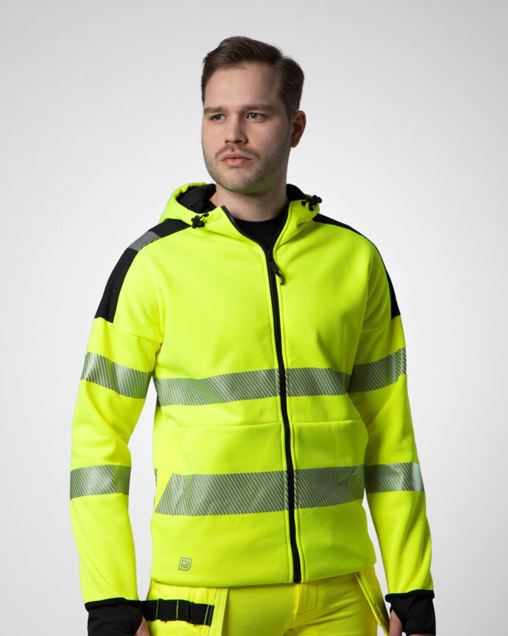 Sweat-shirts personnalisable PROJOB 6110 SWEATSHIRT FULL ZIP CAPUCHE - EN ISO 20471 CLASSE 3/2