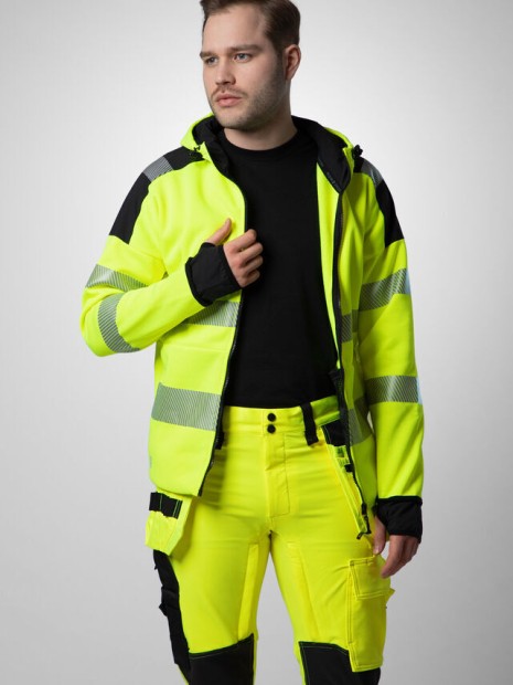 Sweat-shirts à personnaliser PROJOB 6110 SWEATSHIRT FULL ZIP CAPUCHE - EN ISO 20471 CLASSE 3/2 