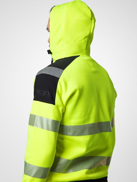 Sweat-shirts à personnaliser PROJOB 6110 SWEATSHIRT FULL ZIP CAPUCHE - EN ISO 20471 CLASSE 3/2 