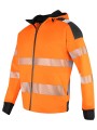 PROJOB 6110 SWEATSHIRT FULL ZIP CAPUCHE - EN ISO 20471 CLASSE 3/2  personnalisable