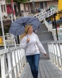 Parapluies personnalisable 4DO Parapluie 21" automatique rPET 190T et bambou Impact AWARE™