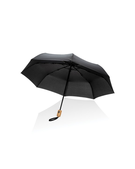 4DO 21" Impact AWARE™ RPET 190T Bambus-Schirm autom. open/close Regenschirme personalisierbar