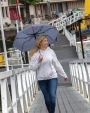 Parapluies personnalisable 4DO Parapluie 21" automatique rPET 190T et bambou Impact AWARE™
