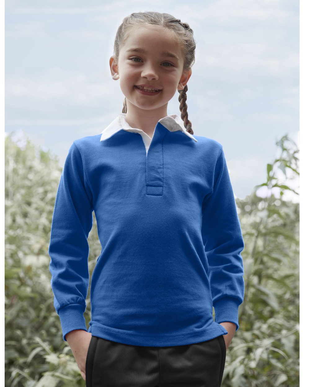 FRONT ROW CHILDREN'S LONG SLEEVES RUGBY SHIRT Poloshirts personalisierbar