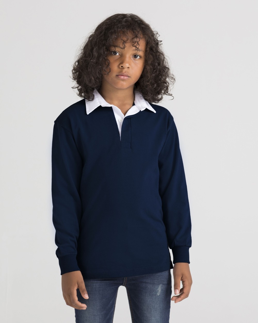 FRONT ROW CHILDREN'S LONG SLEEVES RUGBY SHIRT Poloshirts personalisierbar