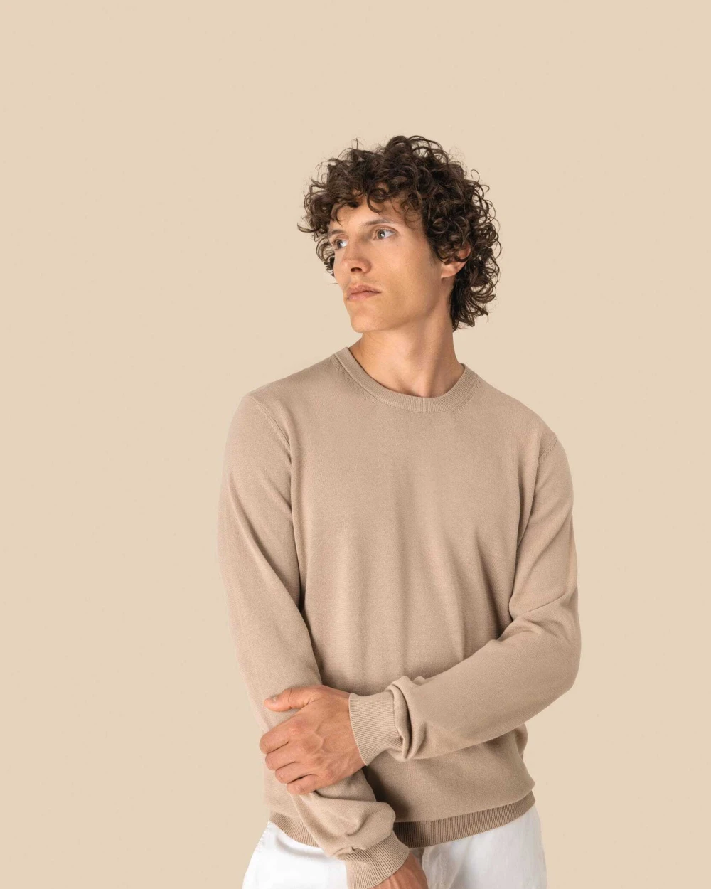 SPASSO Umweltfreundlicher Herrenpullover mit Rundhalsausschnitt Pullovers personalisierbar