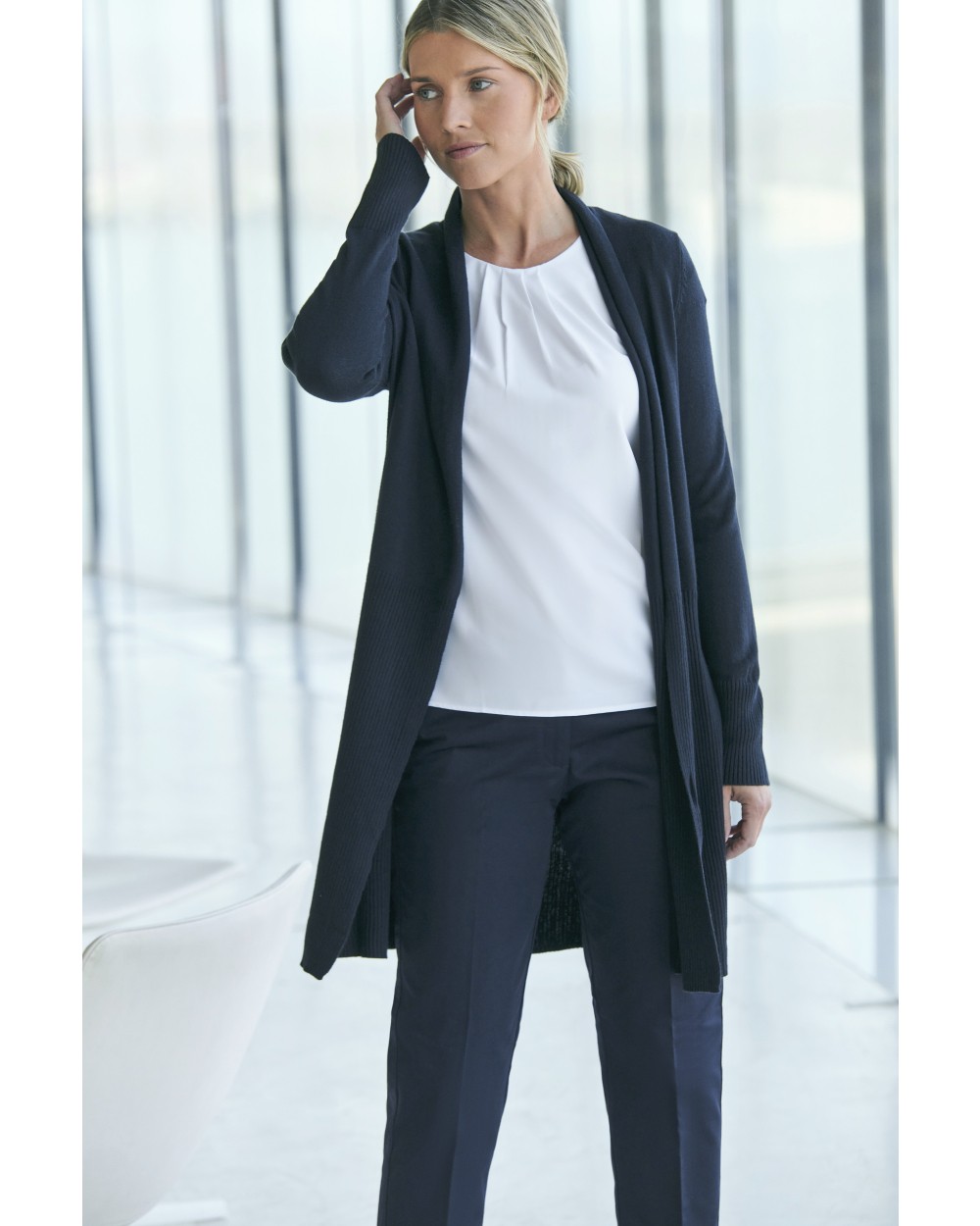 Truien HENBURY Ladies` Longline Open Cardigan voor bedrukking &amp; borduring