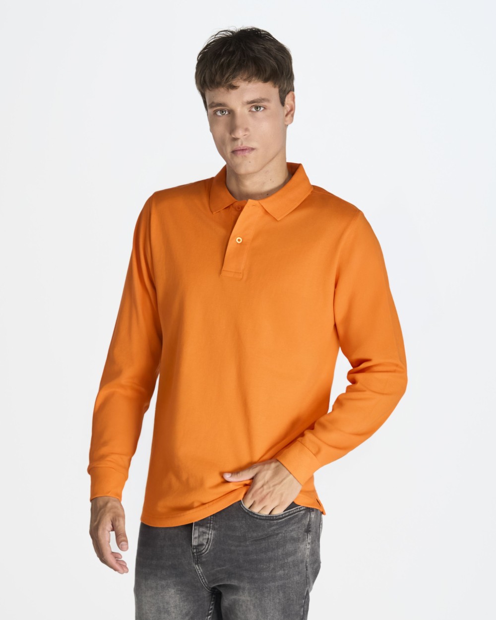 JHK MAN REGULAR LONG SLEEVE POLO Poloshirts personalisierbar