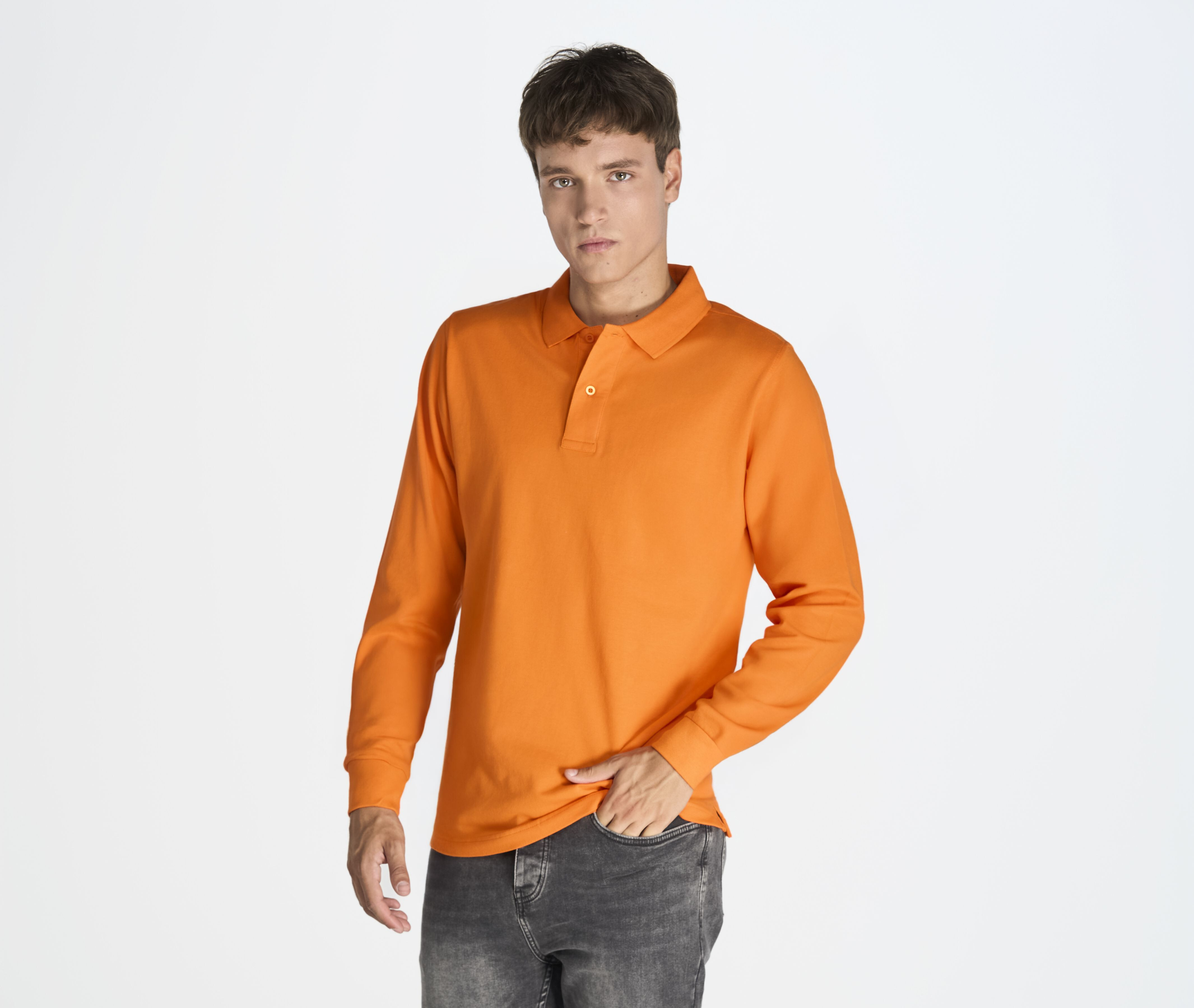 Polos personnalisable JHK MAN REGULAR LONG SLEEVE POLO