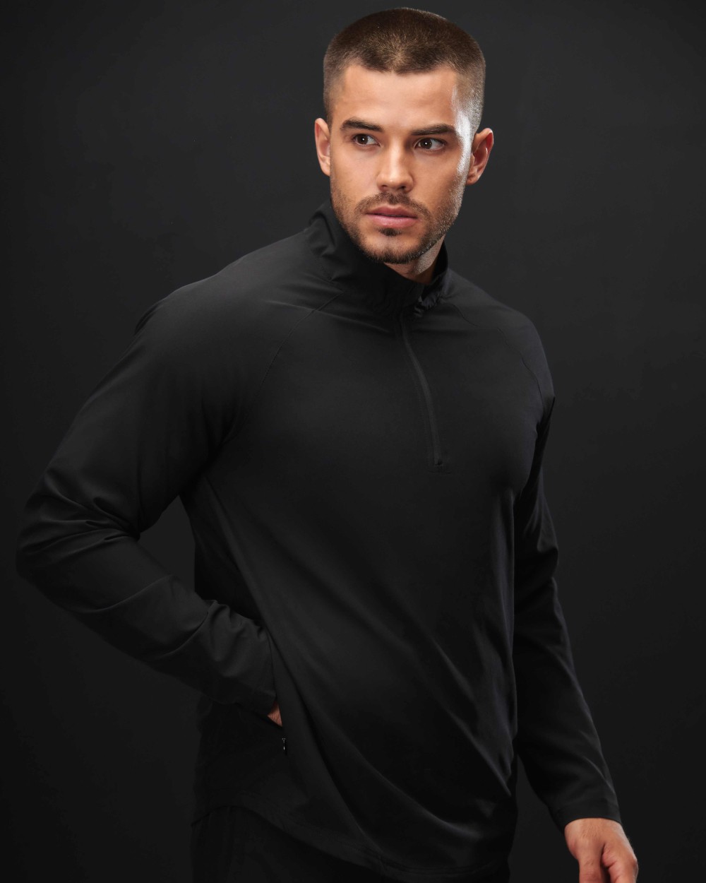 T-Shirts personnalisable TOMBO Top technique 1/4-zip