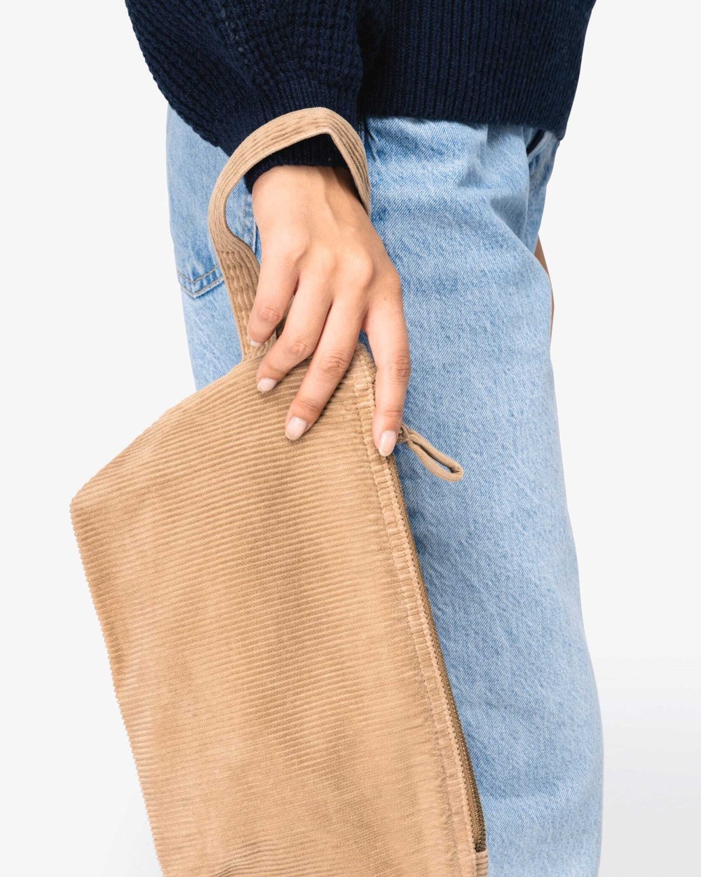 NATIVE SPIRIT Umweltfreundliche ausgewaschene kleine Tasche aus Kord Zubehör personalisierbar